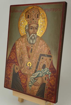 st nicholas the wonderworker icon hand painted orthodox