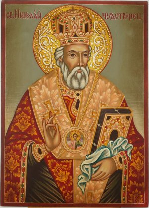 st nicholas the wonderworker icon hand painted orthodox