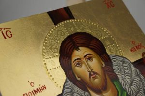 the good shepherd icon hand painted greek orthodox
