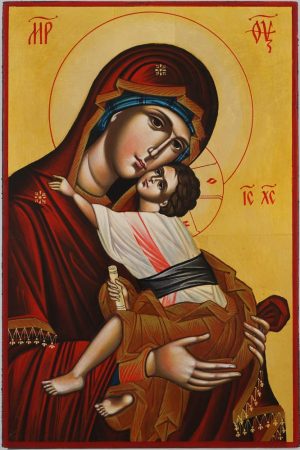 theotokos sweet loving icon hand painted orthodox