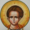Christ Emmanuel Round Icon Hand Painted Orthodox