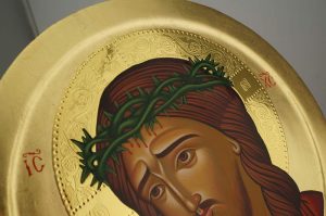 Christ the Bridegroom Round Icon Hand Painted Greek Orthodox