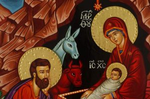 Nativity of Christ Icon Hand Painted Greek Orthodox