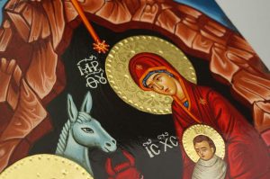 Nativity of Christ Icon Hand Painted Greek Orthodox