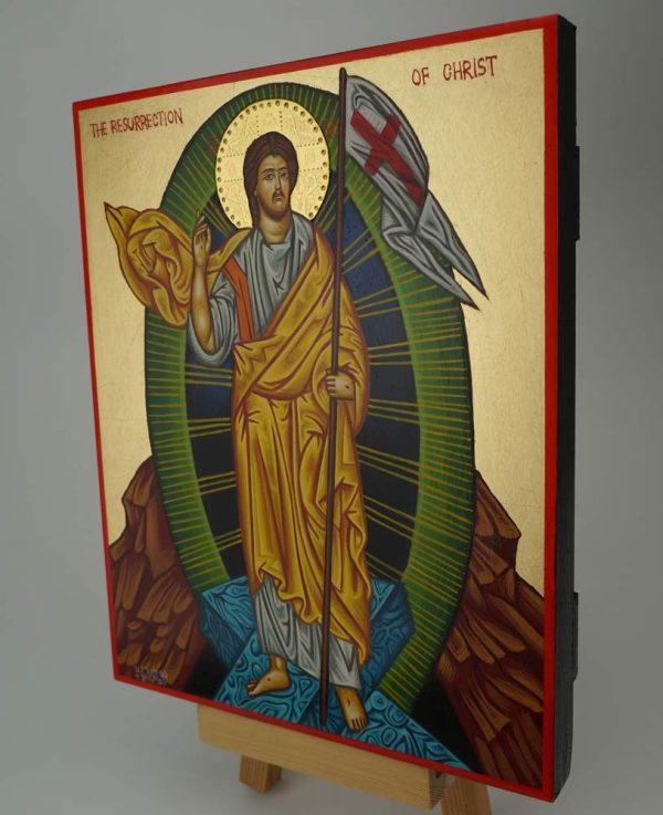 resurrection icon hand painted greek orthodox