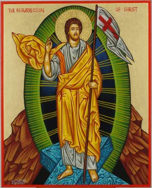 resurrection icon hand painted greek orthodox