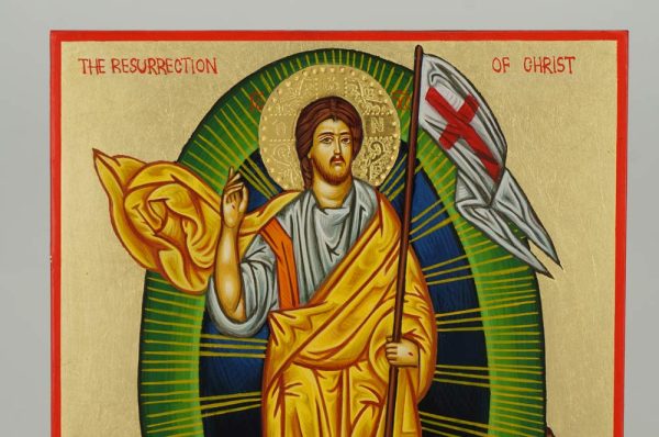 resurrection icon hand painted greek orthodox