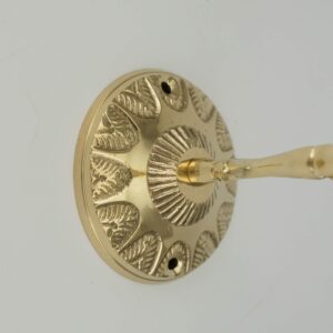 Brass Ornate Wall Mount Bracket Hook for Orthodox Vigil Oil Candles