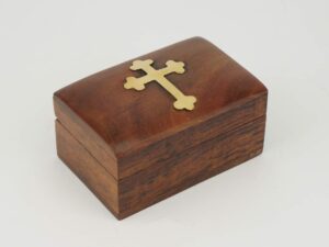 Small Wooden Storage Box with Lid