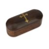 Small Wooden Trinket Box with Metal Cross