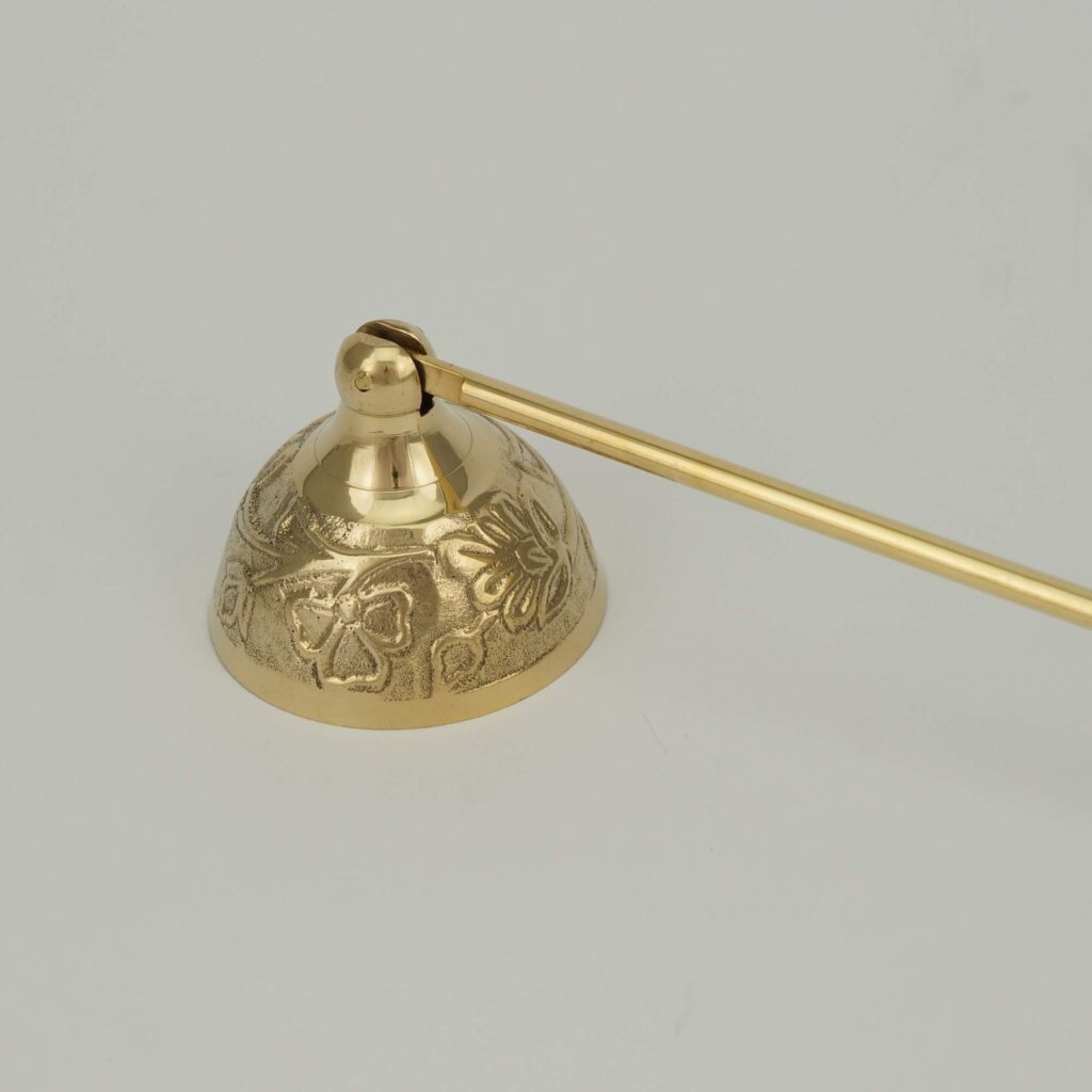 Brass Candle Snuffer with Wooden Handle BlessedMart