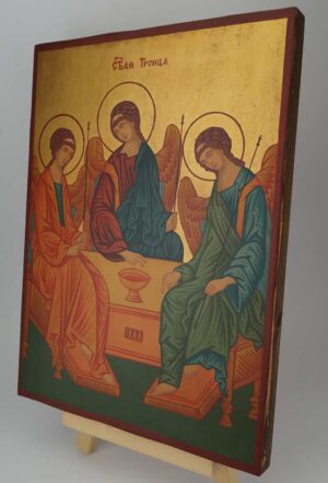 Hospitality Of Abraham Icon Hand Painted Byzantine Orthodox