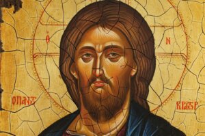 christ pantocrator icon vatopedi monastery hand painted orthodox