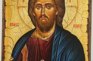christ pantocrator icon vatopedi monastery hand painted orthodox