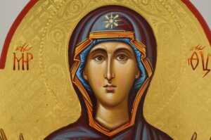 protecting veil of the theotokos icon hand painted orthodox