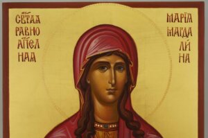 saint mary magdalene icon hand painted byzantine orthodox