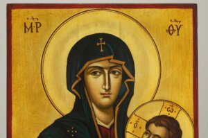 salus populi romani icon protectress of the roman people hand painted