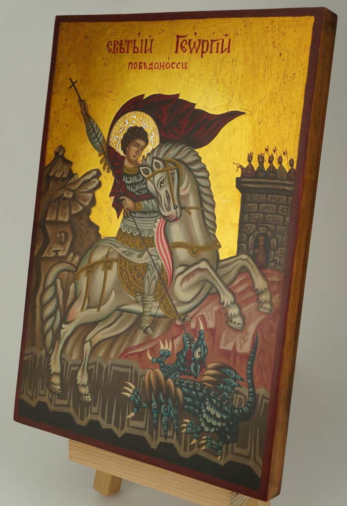 st george icon hand painted orthodox