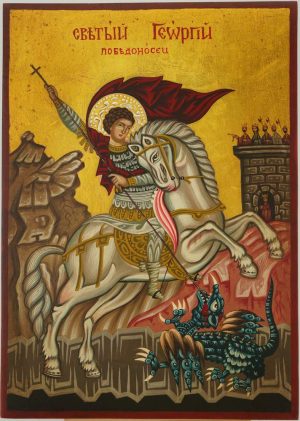 st george icon hand painted orthodox