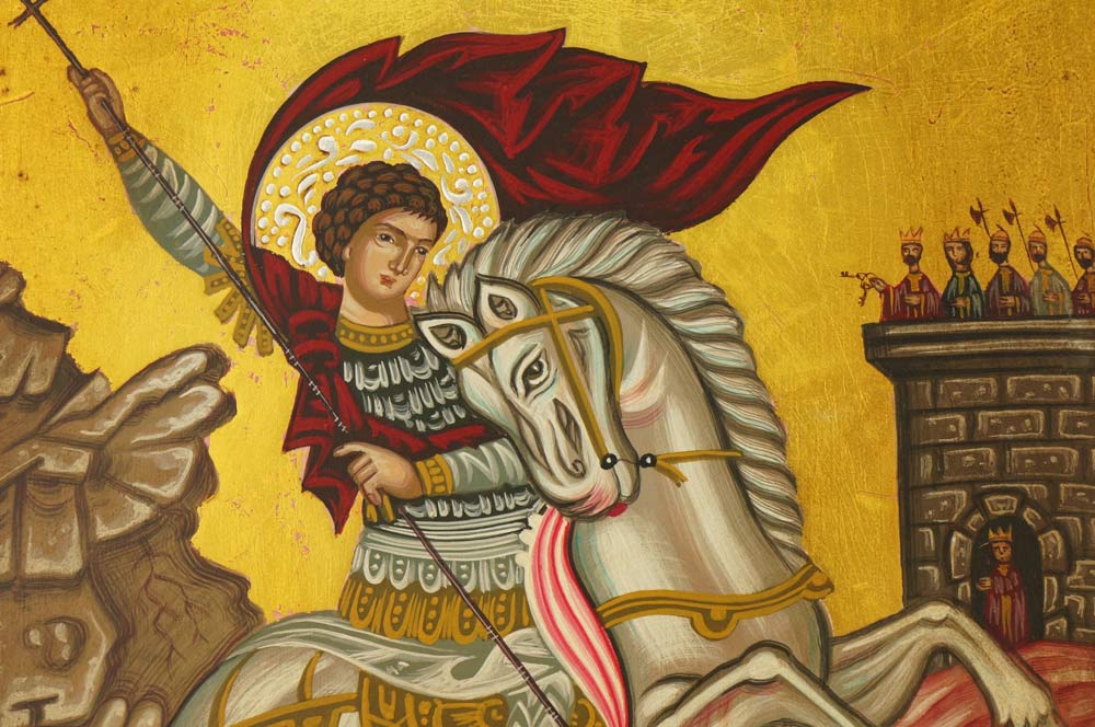st george icon hand painted orthodox