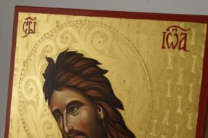 st john the baptist icon hand painted on wood orthodox