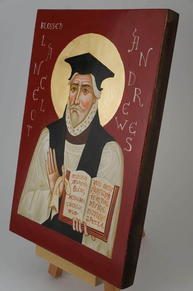 blessed lancelot andrews icon hand painted on wood