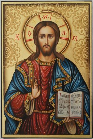 christ the teacher icon hand painted orthodox