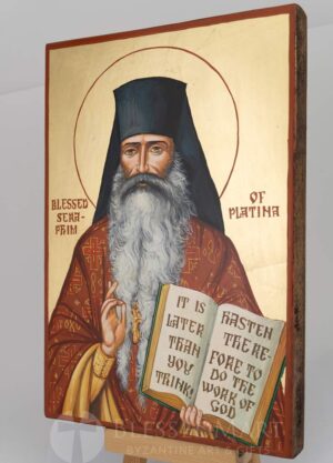 righteous seraphim (rose) of platina icon