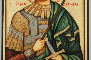 st demetrios the great martyr icon hand painted byzantine orthodox