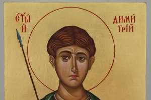st demetrius the myrrh streamer icon hand painted orthodox