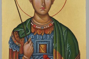 st demetrius the myrrh streamer icon hand painted orthodox