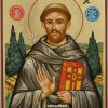 st francis icon wonder worker of assisi hand painted