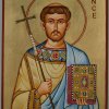 st lawrence icon hand painted roman catholic