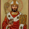 st nicholas of myra icon hand painted roman catholic