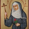 st rita of cascia icon hand painted roman catholic