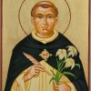 st thomas aquinas icon hand painted roman catholic