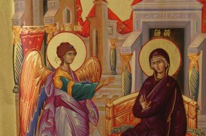 annunciation icon handmade greek orthodox