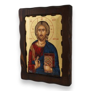 christ pantocrator icon handmade greek orthodox