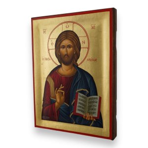 christ pantocrator icon handmade greek orthodox