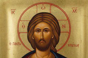 christ pantocrator icon handmade greek orthodox