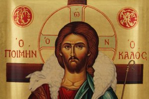 christ the good shepherd icon greek orthodox