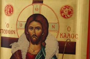 christ the good shepherd icon greek orthodox