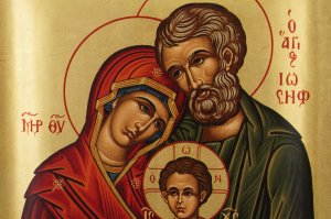holy family icon handmade byzantine orthodox