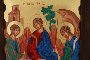 holy trinity rublev icon handmade greek orthodox