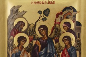 hospitality of abraham icon greek orthodox trinity