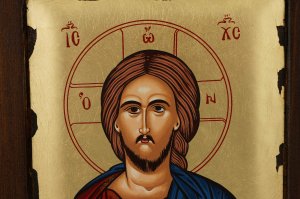 jesus christ pantocrator icon handmade greek orthodox