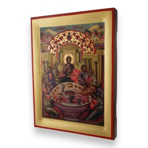 mystical supper icon handmade byzantine orthodox