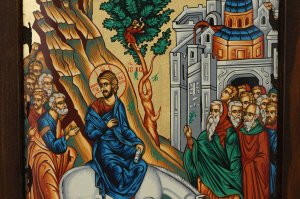 palm sunday icon greek orthodox entry into jerusalem