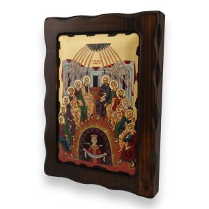 pentecost icon handmade greek orthodox on wood