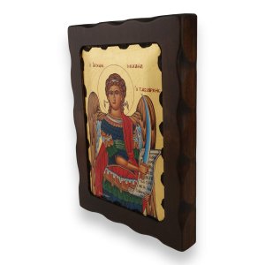 saint michael icon handmade greek orthodox on wood